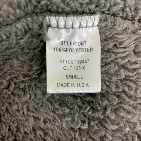 ODDY Small Fuzzy Gray Cardigan Sleeveless Pockets Long Tunic Artist - Picture 5 of 6